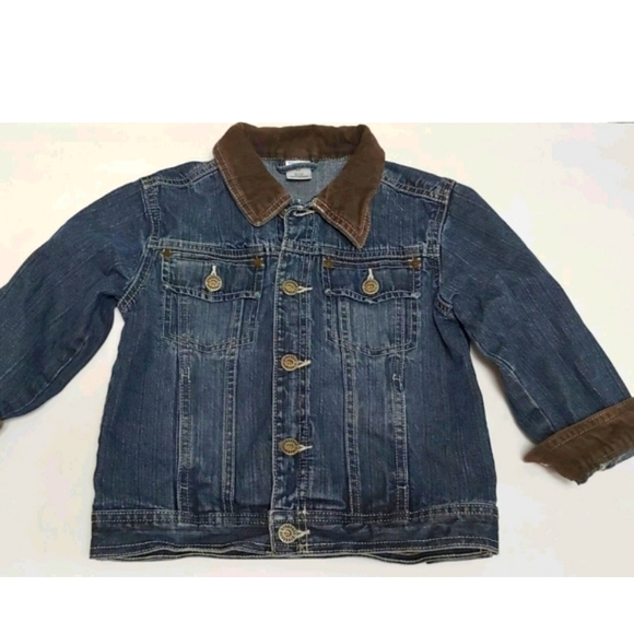 Gymboree  Denim Blue Jean Jacket. Corduroy trim. Size XS (9-18mos) - Picture 1 of 8